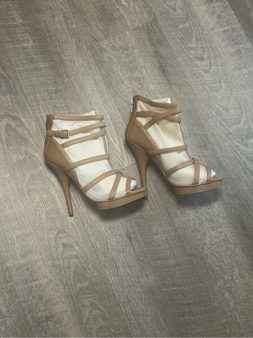 Colin Stuart High-Heel Strappy Sandal in Tan